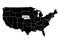 State Nebraska on USA territory map. White background. Vector illustration