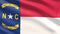 State of North Carolina flag. Flags of the states of USA.