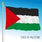 State of Palestine official national flag, middle east