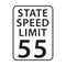 state speed limit 55 sign. Vector illustration decorative design