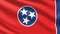 State of Tennessee flag. Flags of the states of USA.