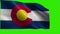 State of The United States of America, USA state, Flag of Colorado, CO, Denver, August 1 1876 - LOOP