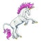 State white and pink unicorn on white