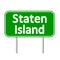 Staten Island green road sign.