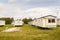 Static caravan holiday homes at U. K. holiday park.