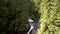 Static shot of a Beautiful waterfall Wodogrzmoty Mickiewicza in Polish Tatra mountains near Zakopane Im Poland surrounded with