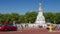 Static shot of traffic passing the Victoria Memorial