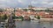 Static view on Prague Castle and Vltava river
