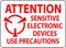 Static Warning Sign Attention - Sensitive Electronic Devices Use Precautions