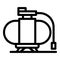 Station air compressor icon, outline style