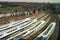 Station Arnhem centraal from above, Netherlands