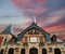 Station building in the Gothic style. france, senlis