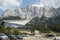 Station of the cable car of the Zugspitze the highest mountain of Germany