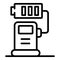 Station charging battery icon, outline style