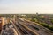 Station Nijmegen from above, Netherlands