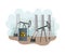 Station for Oil Extraction as Natural Resource Vector Illustration