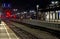 Station platform at night