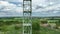 Station science meteorology tower atmospheric research drone aerial weather, measuring ozone O3, carbon methane CH4