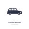 station wagon icon on white background. Simple element illustration from Transport concept