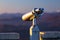 Stationary binoculars on a mountain Akhun in Sochi. Russia