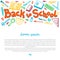 Stationery collection. Outline style. Back to school thin line vector doodle illustration template isolated on white