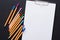 Stationery for drawing, pencils or markers and blank paper