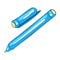 Stationery felt-tip pen with a cap. vector illustration