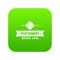 Stationery icon green vector