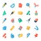 Stationery icons office supply vectorschool tools and accessories set education assortment pencil marker pen isolated on