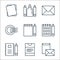 stationery line icons. linear set. quality vector line set such as envelope, paper clip, international mail, checklist, notebook,
