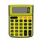 Stationery, science and education - Yellow calculator front view