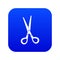 Stationery scissors icon digital blue