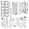 Stationery set. Vector sketch illustration