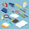 Stationery and tools set