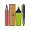 Stationery variety isolated vector illustration