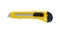 Stationery yellow knife for paper. Isolated