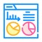 Statistical analysis digital report color icon vector illustration