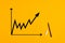 Statistical financial graph predicting an economic financial growth or improvement