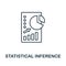 Statistical Inference icon. Line style element from business intelligence collection. Thin Statistical Inference icon for