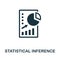 Statistical Inference icon. Simple element from business intelligence collection. Filled Statistical Inference icon for templates
