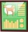 Statistical poster about population of deers in nature. Researching statistics about deer