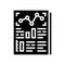 statistical report glyph icon vector illustration