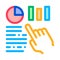 Statistician Assistant Hand Icon Thin Line Vector