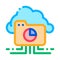 Statistician Cloud Storage Icon Thin Line Vector