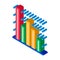 Statistician Infographic isometric icon vector illustration