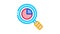 Statistician Magnifier Glass Icon Animation