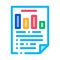 Statistician Report Document Icon Thin Line Vector