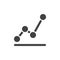 Statistics chart simple icon vector