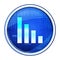 Statistics down icon futuristic blue round button vector illustration