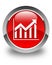 Statistics icon glossy red round button
